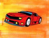 Disegno Auto sportiva veloce pitturato su Toxx