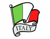 Disegno Bandiera d'Italia pitturato su Toxx