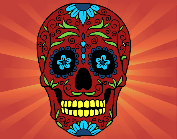 Disegno Teschio messicano colorato da Utente non registrato il 30 di  Settembre del 2015