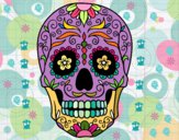 Disegno Teschio messicano pitturato su Siso