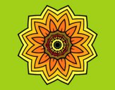 Disegno Mandala fiori de girasole pitturato su jeppa52