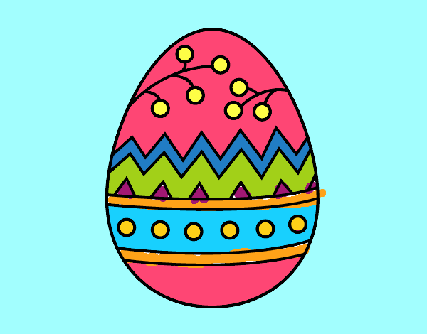 Disegno Un uovo di Pasqua pitturato su jeppa52