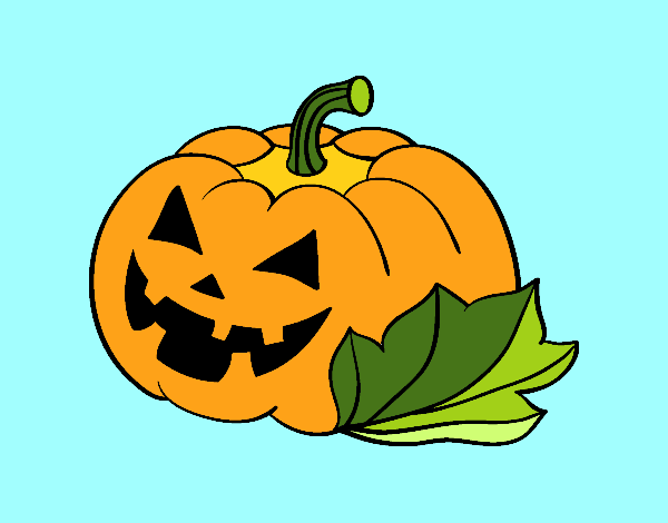 Disegno Zucca di halloween decordada pitturato su jeppa52