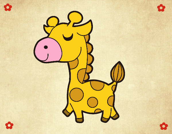 Disegno Giraffa vanitosa pitturato su SaraCara