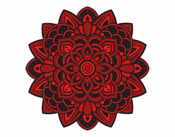 Disegno Mandala decorative pitturato su Rickino73