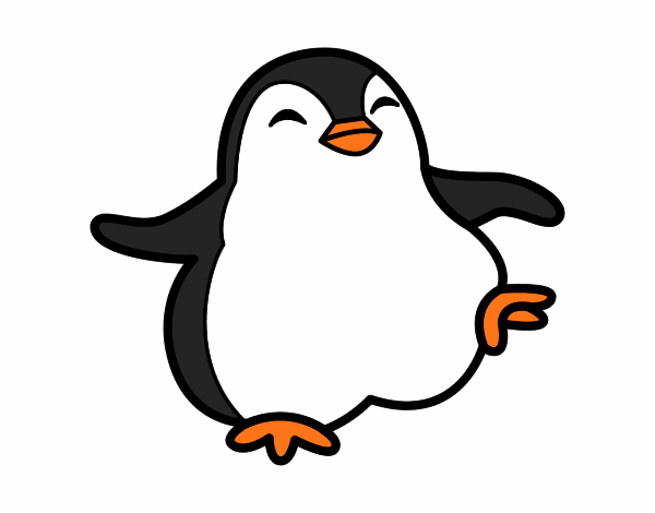 Disegno Pinguino ballerino pitturato su FARIQ 