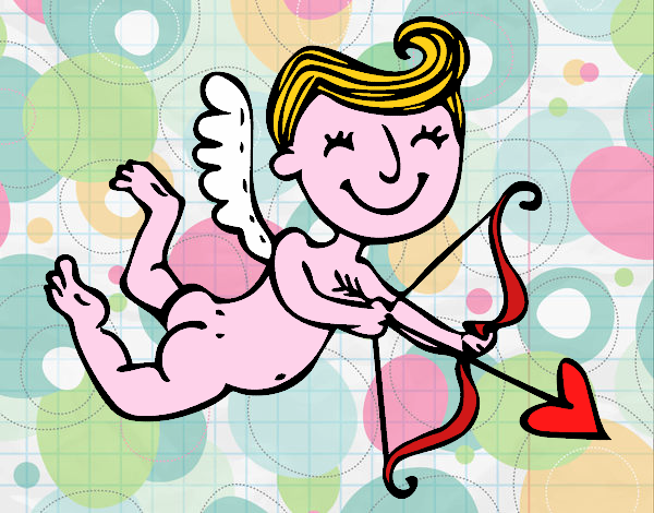 Cupido felice con freccia