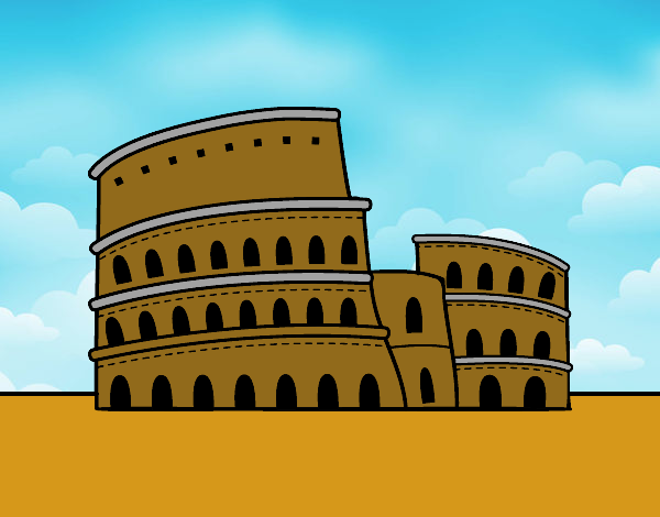 Disegno Il Colosseo di Roma pitturato su amirotto