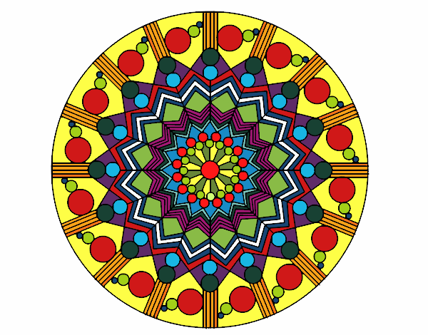 Mandala fiore con cerchio