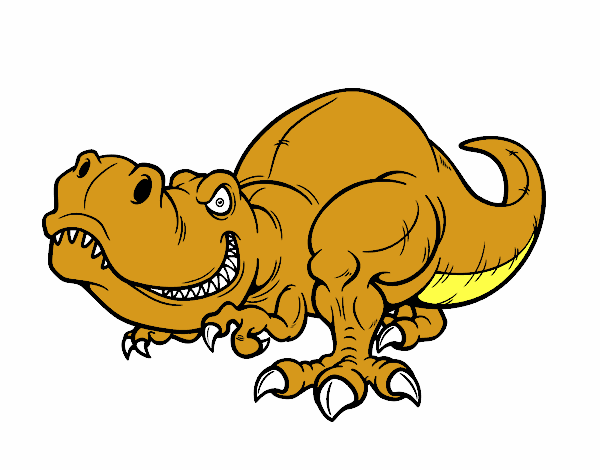 Disegno Tirannosauro rex pitturato su FARIQ 