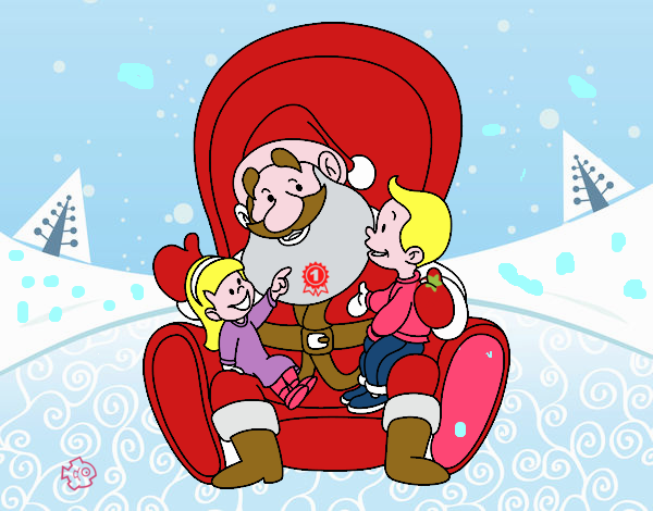 Babbo Natale con i bambini