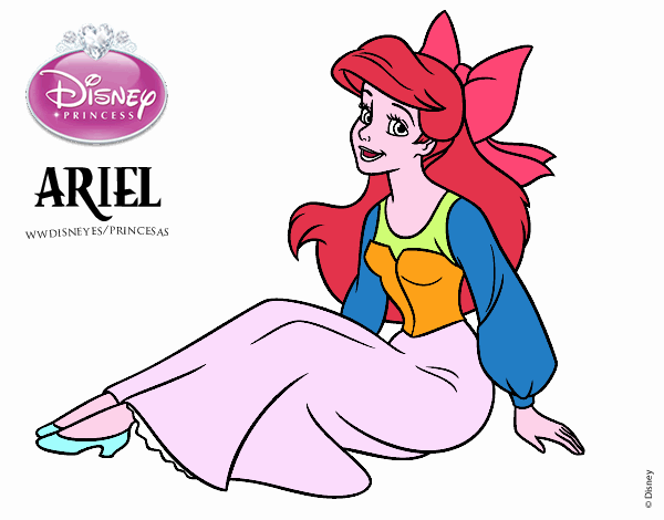 Disegno La Sirenetta - Ariel umana colorato da Utente non registrato il 27  di Dicembre del 2015