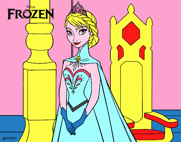 Disegno Frozen Regina Elsa pitturato su bb10