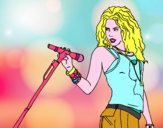 Disegno Shakira in concerto pitturato su bb10