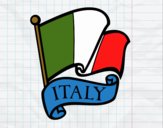 Disegno Bandiera d'Italia pitturato su bb10