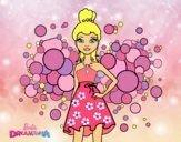 Disegno Barbie Principessa Rosa pitturato su gaga