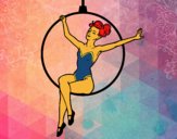 Disegno Donna trapezista pitturato su bb10