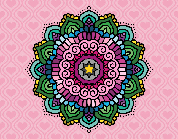 Mandala stella decorata