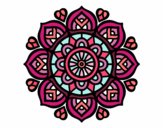 Disegno Mandala per la concentrazione mentale pitturato su tritolona