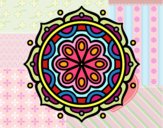 Disegno Mandala a meditare pitturato su hiol