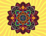Disegno Mandala decorative pitturato su hiol