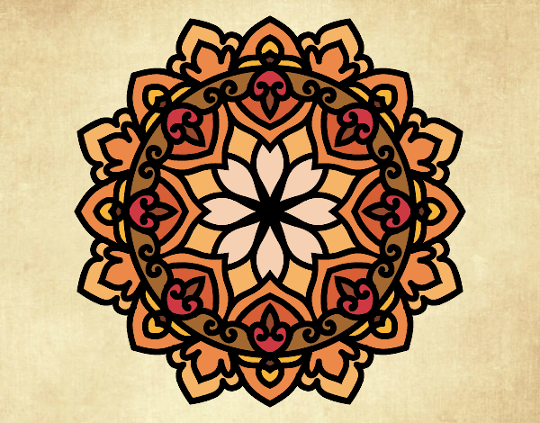 Disegno Mandala celtico pitturato su lella18
