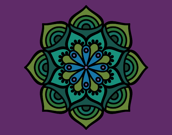 Disegno Mandala Crescita esponenziale pitturato su lella18
