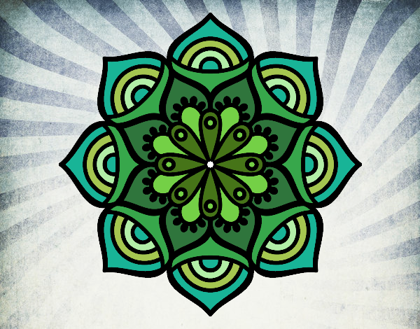 Disegno Mandala Crescita esponenziale pitturato su lella18