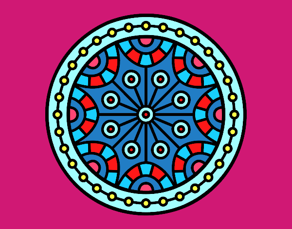 Disegno Mandala equilibrio mentale pitturato su lella18