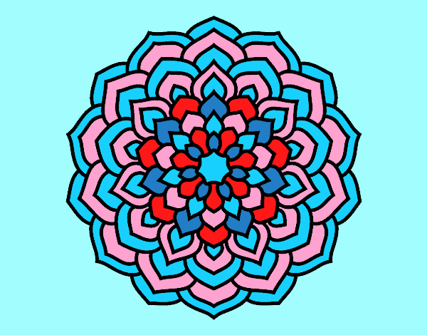 Disegno Mandala petali di fiori pitturato su lella18