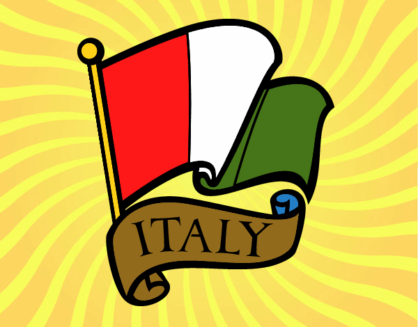 Disegno Bandiera d'Italia pitturato su aldostefan