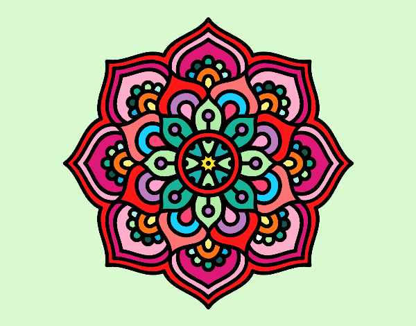 Disegno Mandala fiore di la concentrazione pitturato su lully