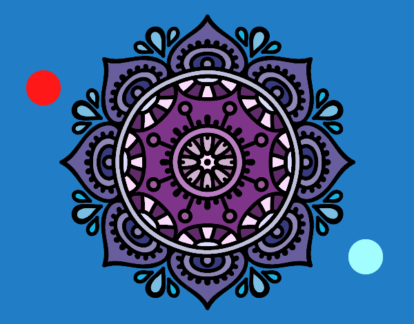 Disegno Mandala per rilassarsi pitturato su lella18
