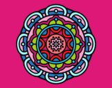 Disegno Mandala per il rilassamento mentale pitturato su lella18