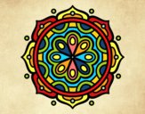 Disegno Mandala a meditare pitturato su rambaudo