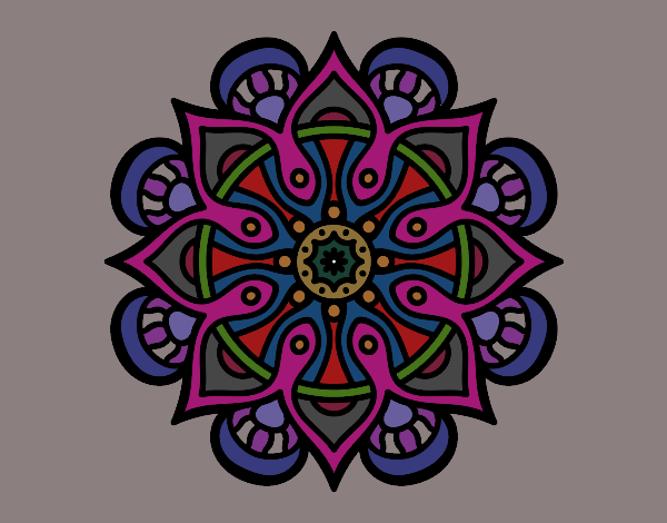 Disegno Mandala mondo arabo pitturato su lella18