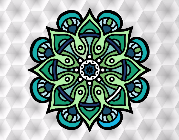 Disegno Mandala mondo arabo pitturato su marisa