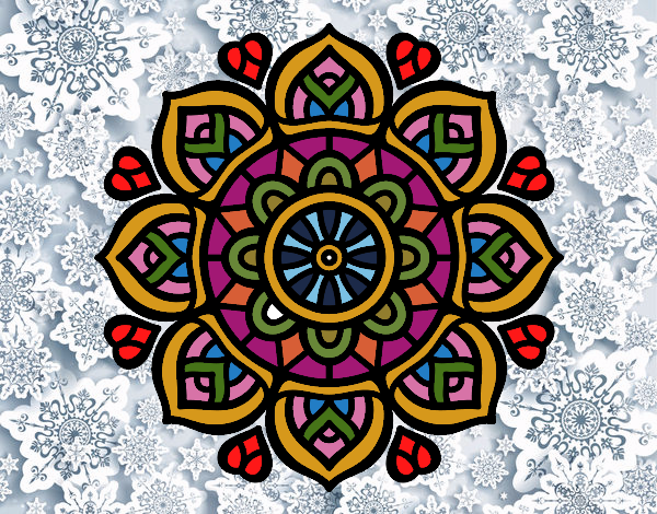 Disegno Mandala per la concentrazione mentale pitturato su angy2016