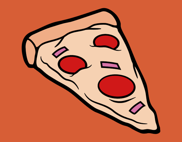 Disegno  Servire la pizza pitturato su angy2016