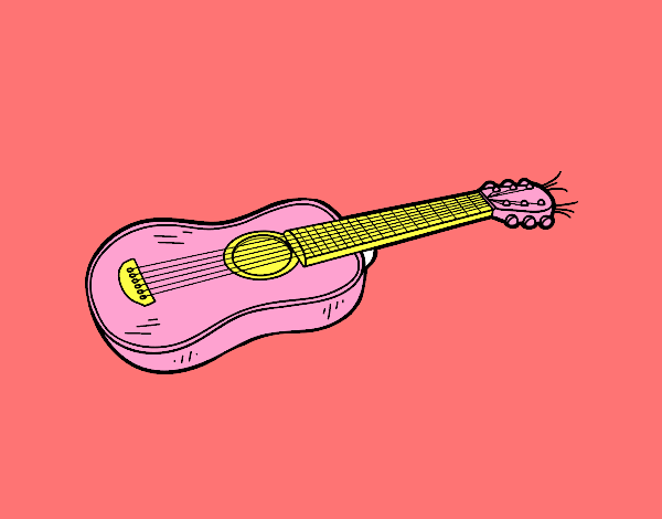 Una chitarra acustica
