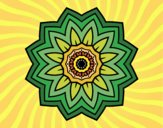 Disegno Mandala fiori de girasole pitturato su ZiaDome 