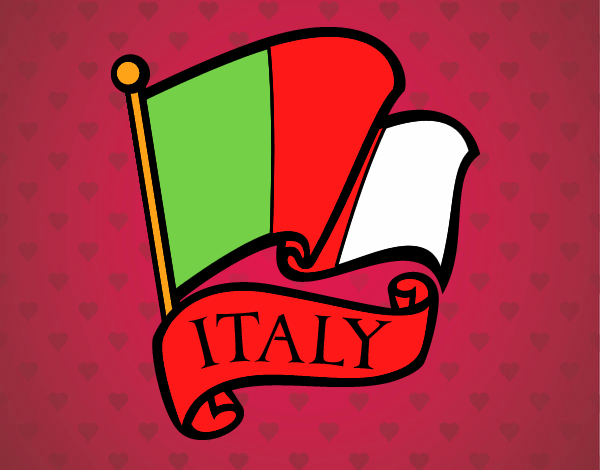 Disegno Bandiera d'Italia pitturato su saverio123