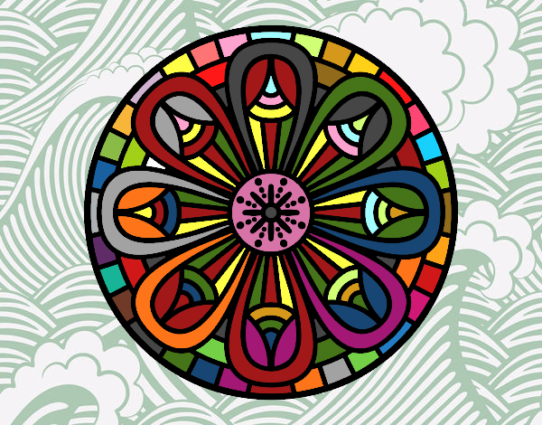Disegno Mandala matite pitturato su ZiaDome 