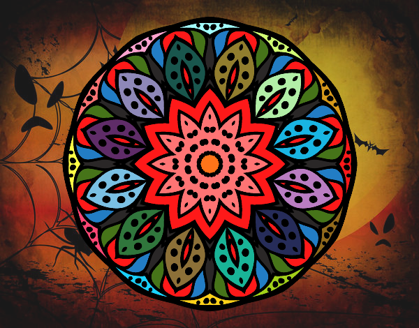 Disegno Mandala natura pitturato su ZiaDome 