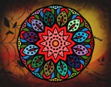 Disegno Mandala natura pitturato su ZiaDome 