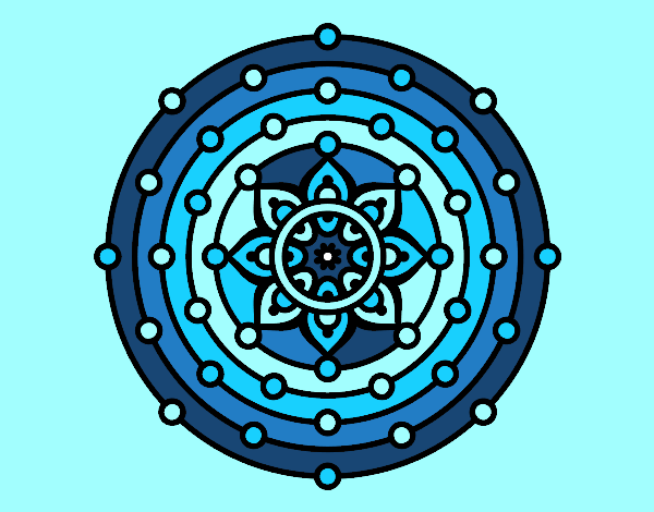 Disegno Mandala sistema solare pitturato su alessiacom