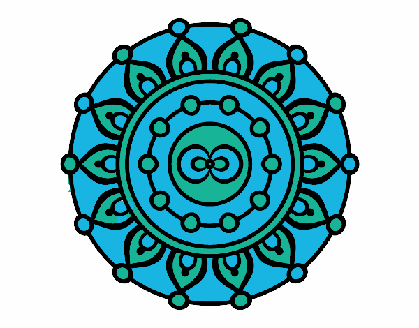 Disegno Mandala meditazione pitturato su mandala79