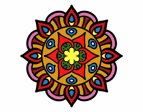 Disegno Mandala vita vegetale pitturato su alessiacom