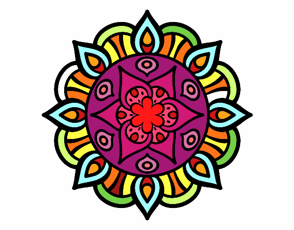Disegno Mandala vita vegetale pitturato su  fedenegli