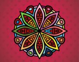 Disegno Mandala per la concentrazione pitturato su elisadue